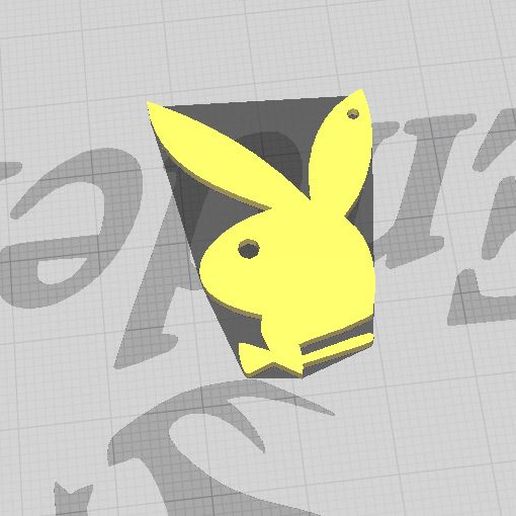 Playboy earrings 3D model