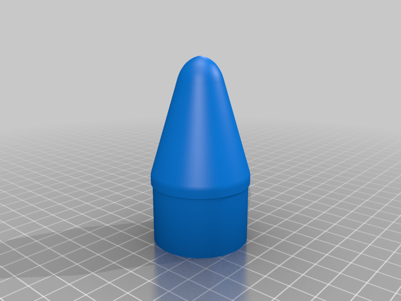 Estes_Interceptor_Booster_Nose_Cone_SOLID.png Free STL file Estes Interceptor Booster Nose Cone・3D printable design to download, JackHydrazine