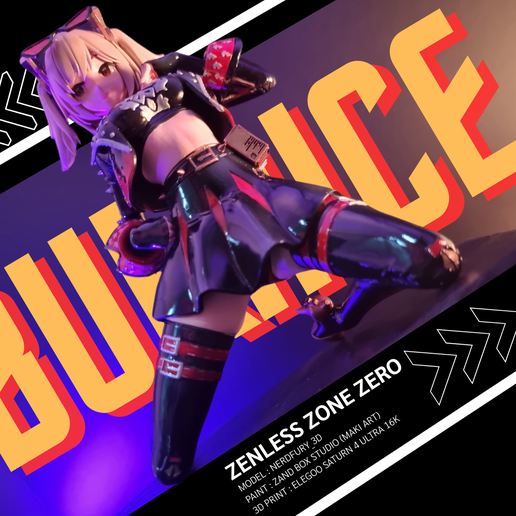 💤 Zenless Zone Zero - Burnice White・3D Print with the ELEGOO
