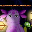 Luntik2-30-fmold.jpg mold for chocolate or cookies a purple furry alien named Moonzy Luntik real 3D Relief For CNC and sculpture building decor for decoration