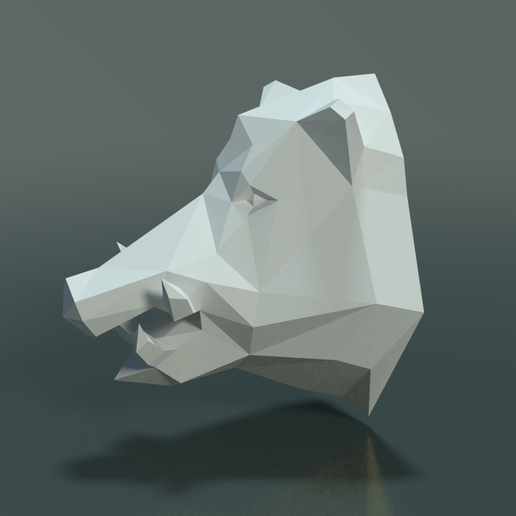 Boar Head Low Poly