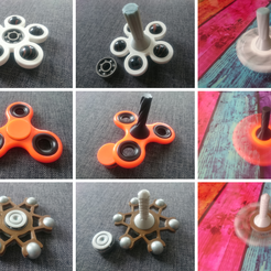 Overview.png Free STL file Universal Fidget Spinner to Spinning Top Converter・3D printable design to download
