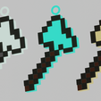 multi.png Minecraft axe for your keycahin in pixel style
