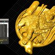 Screenshot_3.jpg Wolf and baby pendant jewelry medallion 3D print model