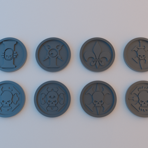 40k Tokens - Imperial Agents - 40mm x 4mm 3D model