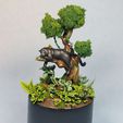 Black panther on a tree