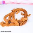 GIANT-ARTICULATED-DRAGON-12.jpg 3D file Giant Articulated Dragon with 3 Heads FLEXI WIGGLE PET Chunky DRAGON・3D printable model to download
