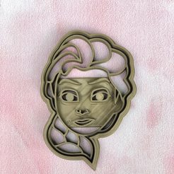 IMG_4875.png STL file Cookie cutter and stamp - Elsa Frozen・Model to download and 3D print