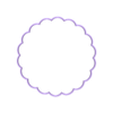 scalloped circle sil 7in.STL Scalloped Circle Silhouette Cookie Cutters Multiple Sizes