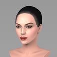 untitled.242.jpg Beautiful brunette woman bust ready for full color 3D printing TYPE 9