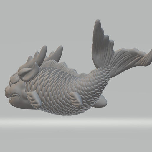 3.png Dragon Fish 3D print model