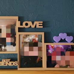 the-best-friends.jpg Fichier 3D Cadre photos Love Best Friends・Design pour impression 3D à télécharger