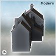 5.jpg Set of four modern buildings with French bakery and ground-floor shops (46) - Modern WW2 WW1 World War Diaroma Wargaming RPG Mini Hobby