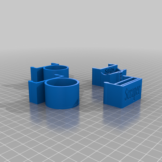 Ender 5 Four Tool Clips - 3D model önizlemesi