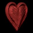 Fantasy-Heart-2.jpg Fantasy Heart Relief STL file for 3d printing or CNC Free 3D print model