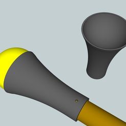736bb174fac2fcd00f7c19976668fe1b_display_large.jpg Free STL file Tennis ball javelin head for medieval combat・3D printer model to download