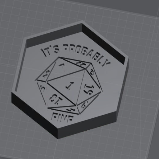 It's Probably Fine TTRPG DnD Related Dice Tray