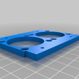 adapterplateFinal.png Flashforge cooling duct adapter plate 2x 40mm fans