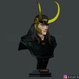 06.jpg LOKI Bust With Helmet - Tom Hiddleston - - Marvel - Avenger 3D print model