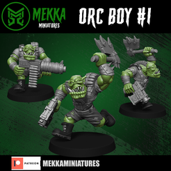 P1.png STL file Orc Boy #1・3D printing design to download