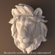 r1.jpg Majestic Lion Head wall ornament (supportless print)