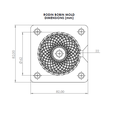 62-22-13-Dimensioni.png Rodin Bobin Mold for Resin Filling Model 3D Printing - 62 x 62 x 22 mm