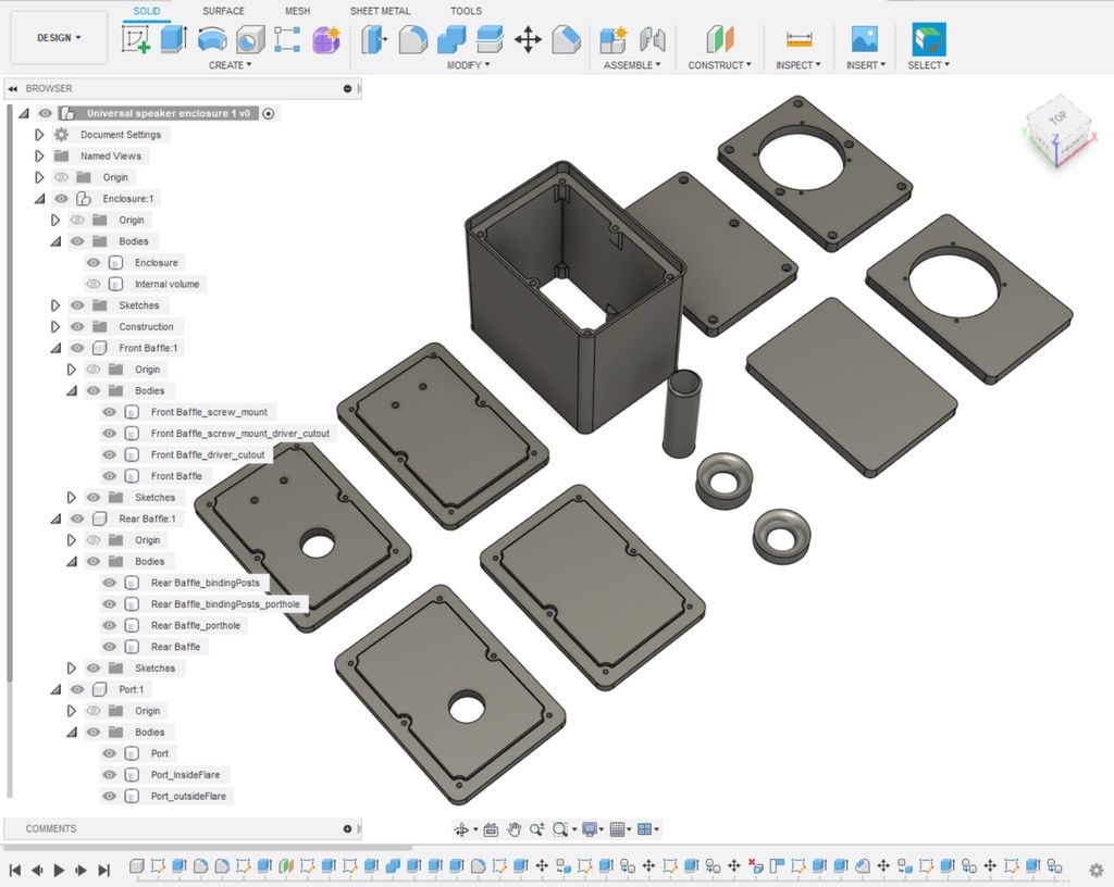 Unversal_speaker_Enclosure.jpg Free STL file Universal Speaker Box - Full CAD・3D printing model to download, zx82