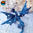 2.png Wraithwing Dragon, Halloween Skeleton Dragon, Flexible Print in Place, Cinderwing3D