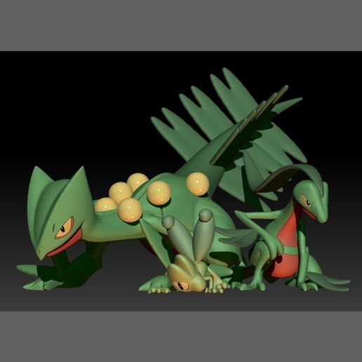 Pokemon Treecko Grovyle Sceptile 3D model