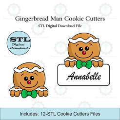 Etsy-Listing-Template-STL.png Fichier 3D Gingerbread Man Cookie Cutter Set | STL File・Objet imprimable en 3D à télécharger