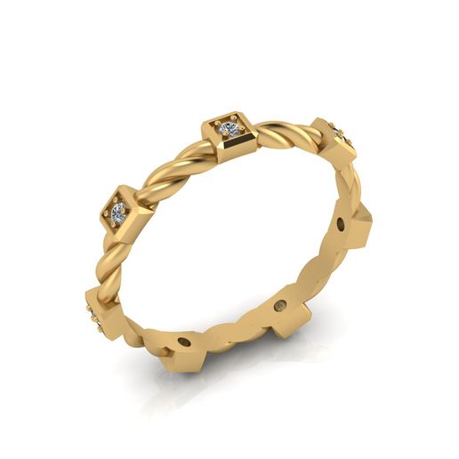 💎 eternity rope and diamond jewelry ring・ STL File for 3D printing and ...