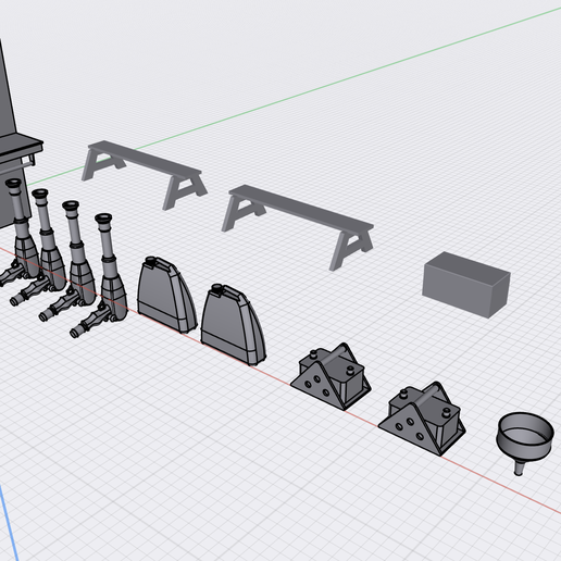 Formula 1 Pit Crew Tool Set - ~1980 3D model