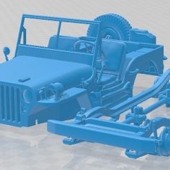 OBJ file NotLego Lego WW2 Jeep Willys Model 295A 🚗・3D printer