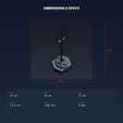 04_dimensions.png Poseidon Trident Stand - 3D Printable STL File