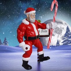 Santa.jpg Télécharger fichier Père Noël articulé Badass • Objet à imprimer en 3D, 3DPrintGeneral
