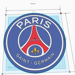 psg.png Файл STL Настенная доска "Пари Сен-Жермен・Модель 3D-принтера для загрузки