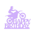 dirtbike happy bday.stl Happy Birthday dirtbike STL and SVG file / Centerpiece / cake topper / sign / gift/ party decor
