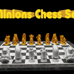 minon-1.png Minions Chess Set - Minions Characters 6 Different Chess Pieces