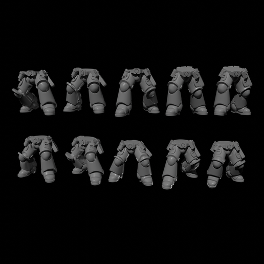 10 pairs of powder armor legs MK10 3D model
