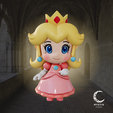Princess-peach-chibi.png Princesa Peach versão chibi - A realeza mais adorável do Reino dos Cogumelos!
