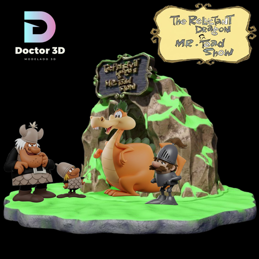 the dragon nut and the vikings-diorama