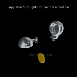 appletons.png Fichier STL Appleton Spotlights pour un modèle réduit de voiture・Objet pour impression 3D à télécharger