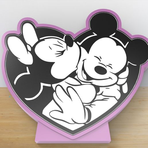 Mickey and Minnie night light 3D model