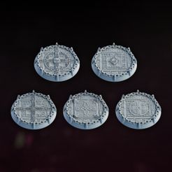 resize-artboard-3.jpg 3D file Carnage Reapers Bases Set x5・Template to download and 3D print