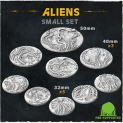 MMF-Aliens-02.jpg STL-Datei Aliens (Kleines Set) - Wargame Bases & Toppers・Design zum Herunterladen und 3D-Drucken