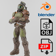 Portada-2.png Doom Slayer Lowpoly Rigged