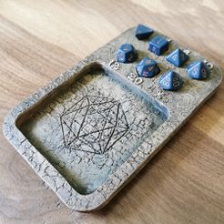 IMG_20200305_142541.jpg OBJ file D&D Dice Tray - Stone・3D printer design to download