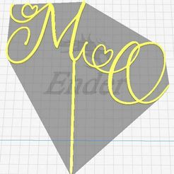1.jpg Cake topper Initials M O