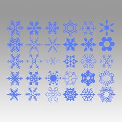 1.jpg Télécharger fichier OBJ Collection de flocons de neige • Plan imprimable en 3D, Dufe