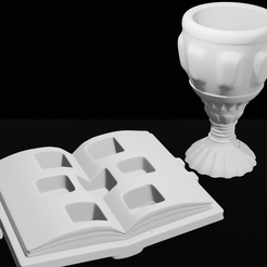 FullBookImage.png Magic book and chalice (Role-playing dice)